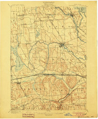 1900 Map of Baldwinsville, 1903 Print