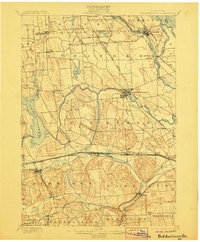 1900 Map of Baldwinsville, 1906 Print
