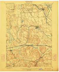 1900 Map of Baldwinsville, 1910 Print