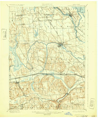 1900 Map of Baldwinsville, 1932 Print