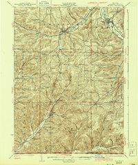 1925 Map of Belmont, NY, 1943 Print