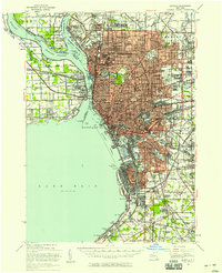 Download a high-resolution, GPS-compatible USGS topo map for Buffalo, NY (1958 edition)