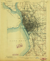 1901 Map of Buffalo, 1903 Print