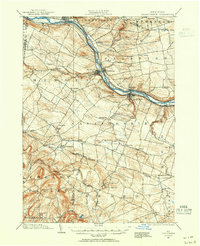 1898 Map of Canajoharie, 1954 Print