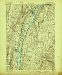 1895 Map of Catskill, 1897 Print