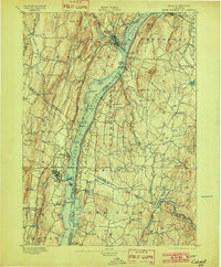 1895 Map of Catskill, 1902 Print