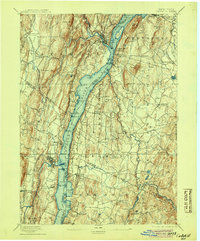 1895 Map of Catskill, 1905 Print