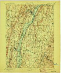 1895 Map of Catskill, 1906 Print