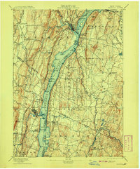 1895 Map of Catskill, 1908 Print