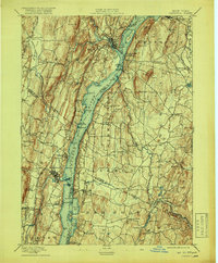 1895 Map of Catskill, 1919 Print