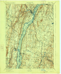 1895 Map of Catskill, 1925 Print
