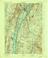 1895 Map of Catskill, 1931 Print