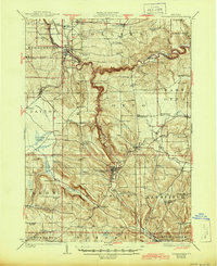 1923 Map of Cattaraugus, 1945 Print