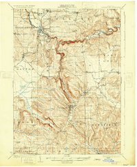 1923 Map of Cattaraugus, 1931 Print