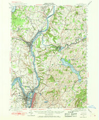preview thumbnail of historical topo map of Cohoes, NY in 1947