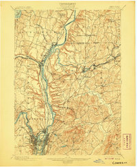 1898 Map of Cohoes, 1907 Print