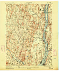 1894 Map of Coxsackie, 1913 Print