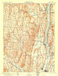 1894 Map of Coxsackie, 1907 Print