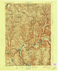 preview thumbnail of historical topo map of Delaware County, NY in 1926