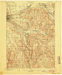 1900 Map of Dryden, 1904 Print