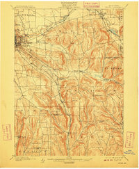 1900 Map of Dryden, 1909 Print