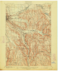 1900 Map of Dryden, 1913 Print
