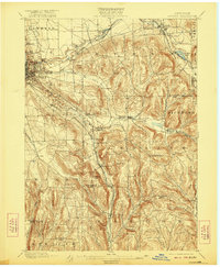 1900 Map of Dryden, 1922 Print