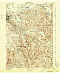 1900 Map of Dryden, 1932 Print