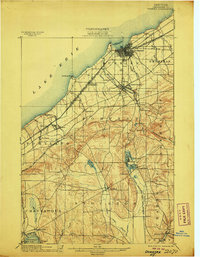 Download a high-resolution, GPS-compatible USGS topo map for Dunkirk, NY (1906 edition)
