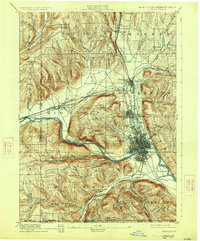 1895 Map of Elmira, 1926 Print