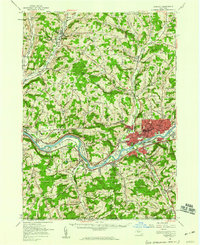 Download a high-resolution, GPS-compatible USGS topo map for Endicott, NY (1960 edition)