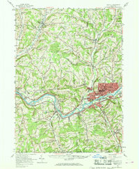 Download a high-resolution, GPS-compatible USGS topo map for Endicott, NY (1968 edition)