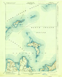 1904 Map of Gardiners Island, 1935 Print