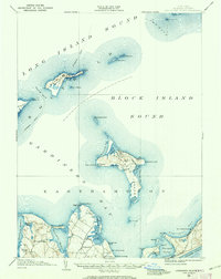 1903 Map of Gardiners Island, 1962 Print