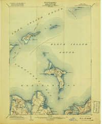 1904 Map of Gardiners Island, 1918 Print