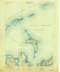 1904 Map of Gardiners Island, 1926 Print