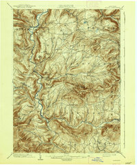 1903 Map of Delaware County, NY, 1938 Print