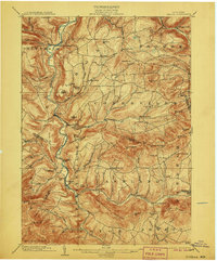 1903 Map of Delaware County, NY, 1906 Print