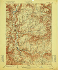 1903 Map of Delaware County, NY, 1918 Print