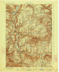 1903 Map of Delaware County, NY, 1923 Print