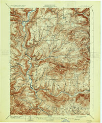 1903 Map of Delaware County, NY, 1931 Print