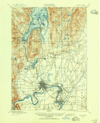 1895 Map of Glens Falls, NY, 1955 Print