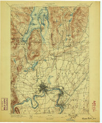 1897 Map of Glens Falls, NY, 1899 Print