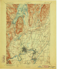 1897 Map of Glens Falls, NY, 1903 Print