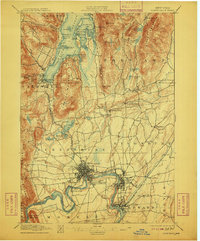 1897 Map of Glens Falls, NY, 1909 Print