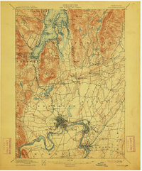 1897 Map of Glens Falls, NY, 1912 Print