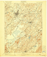 1908 Map of Goshen, 1919 Print