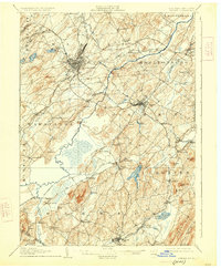 1908 Map of Goshen, 1925 Print