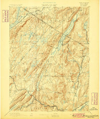 1893 Map of Greenwood Lake, 1900 Print