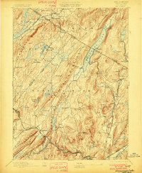 1893 Map of Greenwood Lake, 1901 Print